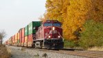 Nice Fall colors with CSX Intermodal I166 lead by CP AC4400CWM #8134